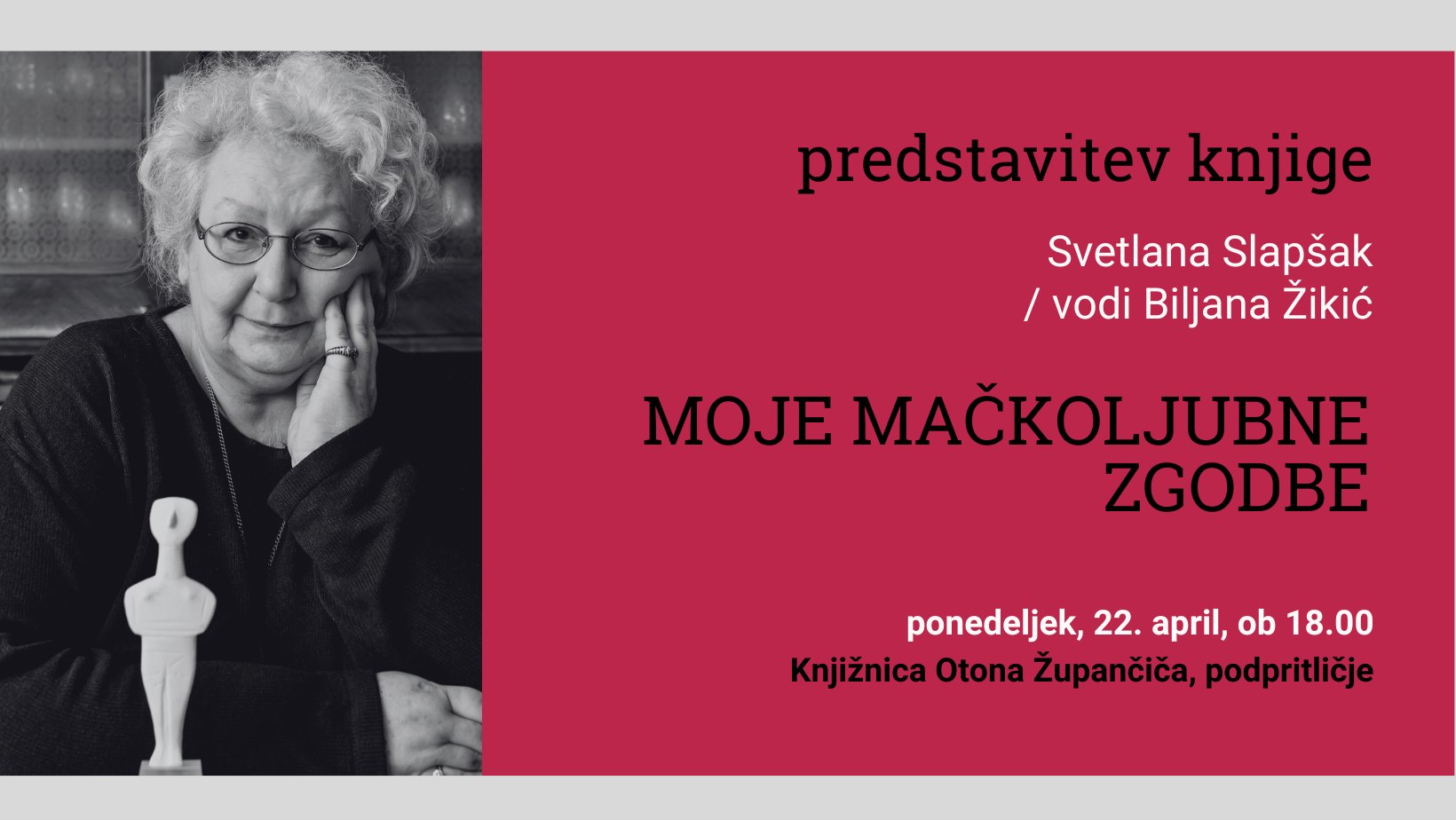 Predstavitev knjige “Moje mačkoljubne zgodbe”