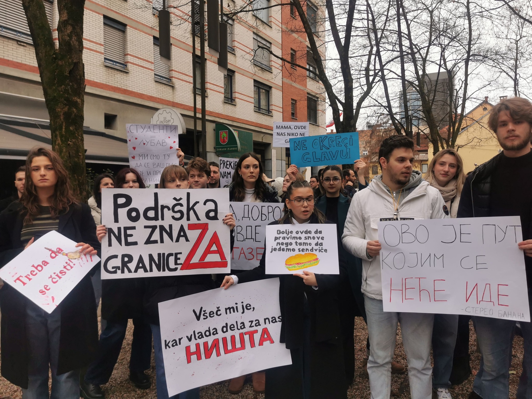 Pismo podpore študentskim in državljanskim protestom v Srbiji